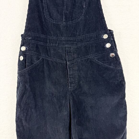 Aniela Parys Black Corduroy Cropped Straight Leg Overalls Size S Minimalist - Picture 4 of 14